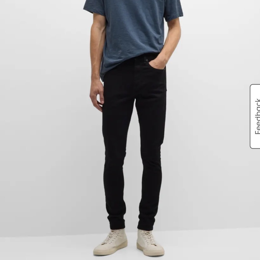 rag & bone Men’s Fit 1 Skinny Jeans Black